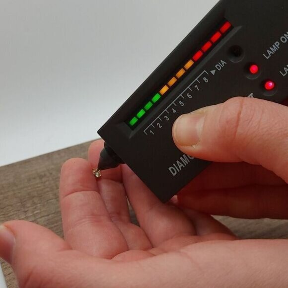 Gold 0.3 Carat Moissanite 925 Silver Sterling Stud Earrings - Picture 12 of 12